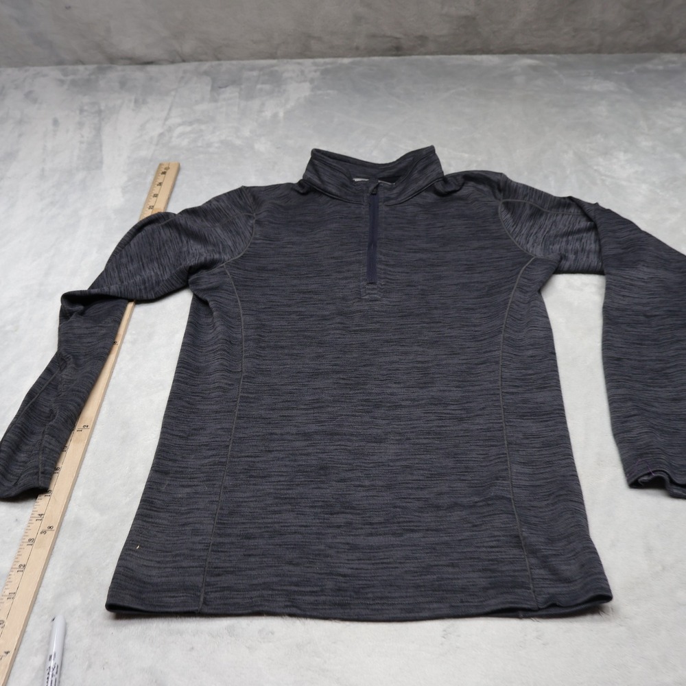 Kuhl Sweater Boys Large 14/16 Black Alloy 1/4 Zip Light Knit Pullover Outdoor